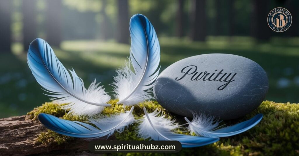 White feather spiritual meaning compared to blue feather symbolism