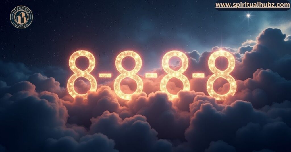 8888 Angel Number symbolizing divine path, love alignment, and spiritual abundance