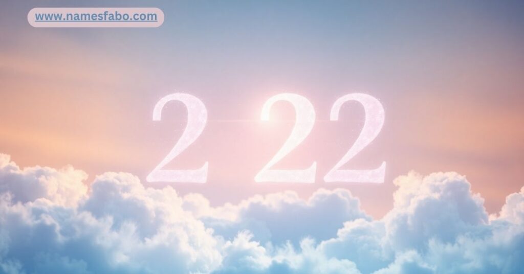 Angel Number 222 meaning illustrated through celestial light symbolizing balance and divine guidance.