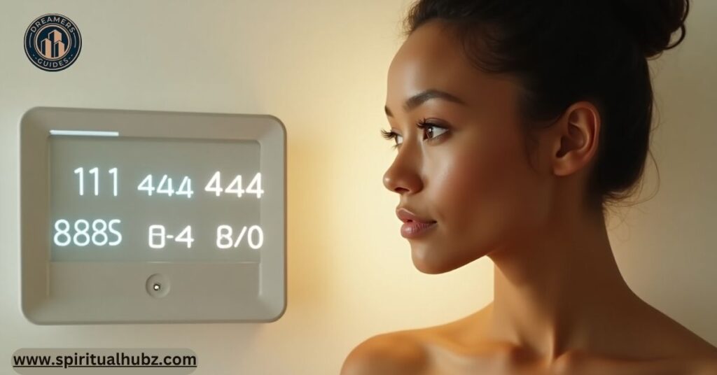 Repeating angel numbers including 8888 appearing in daily life as spiritual signs