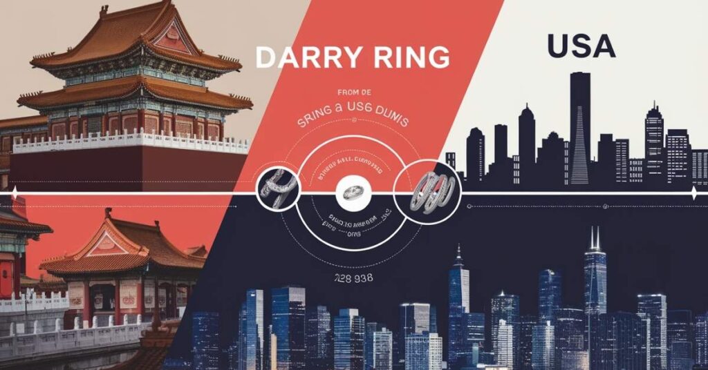 History of the Darry Ring brand from Asia to the USA, representing one-ring lifetime rule and emotional symbolism