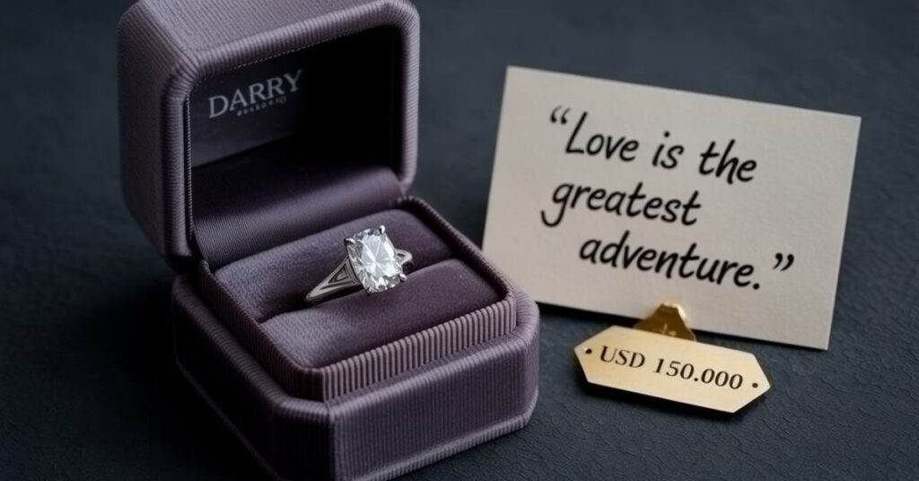 Darry Ring engagement ring in premium box highlighting value, authenticity, and one-time purchase rule in 2025