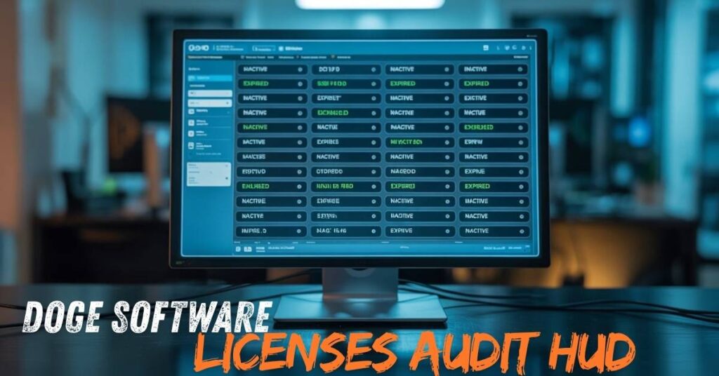 Graph showing inactive and unused software licenses detected through the Doge software licenses audit HUD system